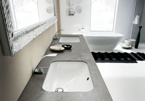 Top bagno in Laminam Oxide Nero da 7mm