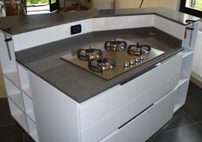 Piano cucina in quarzo Diresco grigio scuro