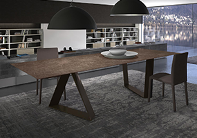 Tavolo in Laminam emperador extra opaco