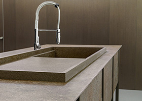 Top in laminam porfido marrone