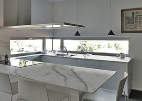 Top in laminam bianco statuario venato