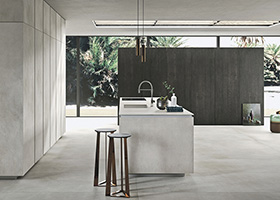 Top in laminam calce grigio